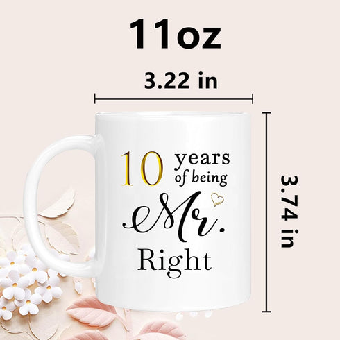 anniversary Coffee Mug Set of 2, 11oz
